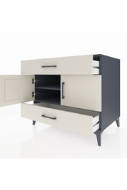 Kronos Şifonyer 2 Raflı 2 Çekmeceli 2 Kapaklı 88x59x80 Antrasit-Aytaşı