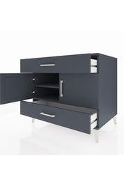 Kronos Şifonyer 2 Raflı 2 Çekmeceli 2 Kapaklı 88x59x80 Antrasit-Antrasit