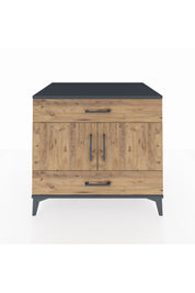 Kronos Şifonyer 2 Raflı 2 Çekmeceli 2 Kapaklı 88x59x80 Antrasit-Çam