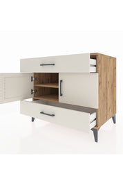 Kronos Şifonyer 2 Raflı 2 Çekmeceli 2 Kapaklı 88x59x80 Çam-Aytaşı