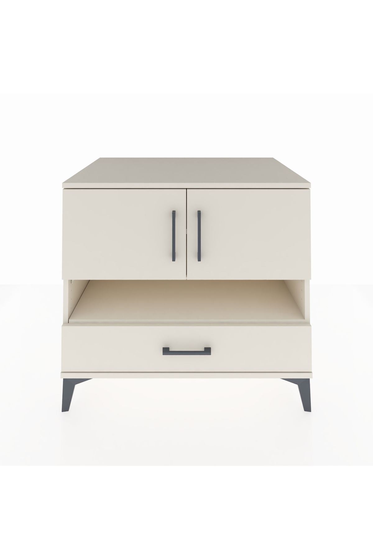 Kronos Şifonyer 3 Raflı Tek Çekmeceli 2 Kapaklı 88x59x80 Aytaşı-Aytaşı