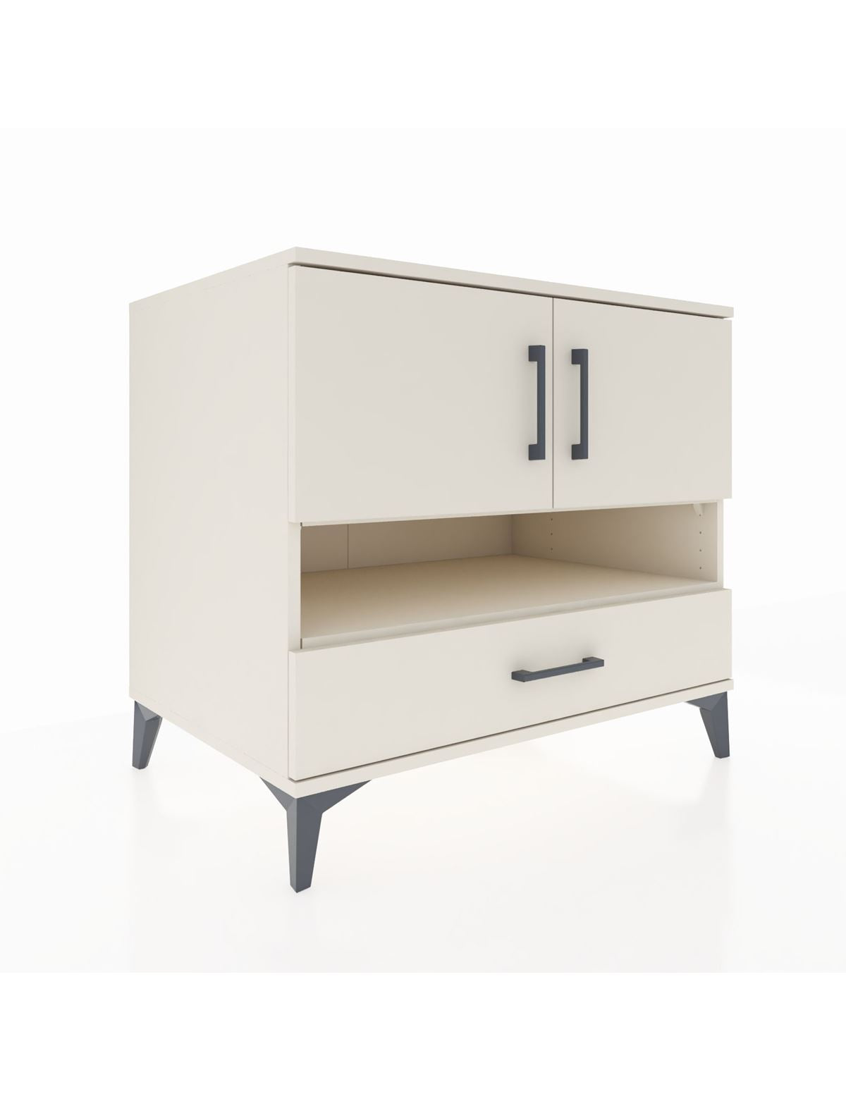 Kronos Şifonyer 3 Raflı Tek Çekmeceli 2 Kapaklı 88x59x80 Aytaşı-Aytaşı