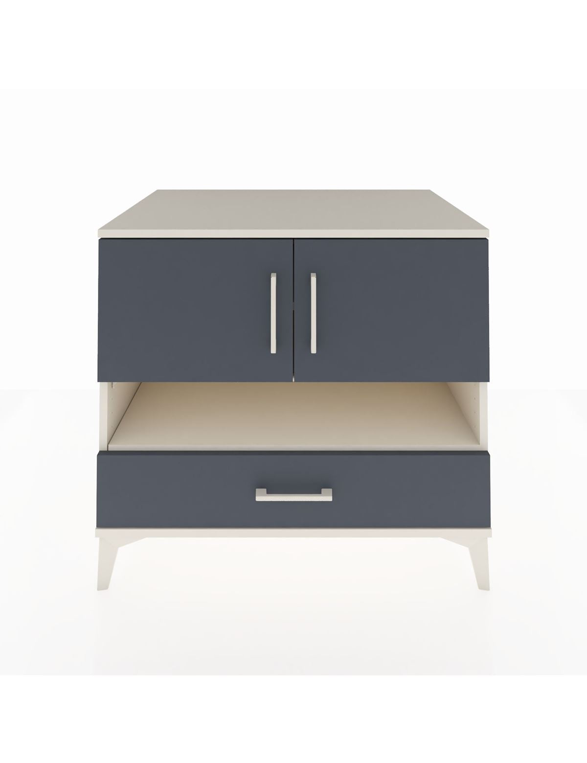 Kronos Şifonyer 3 Raflı Tek Çekmeceli 2 Kapaklı 88x59x80 Aytaşı-Antrasit