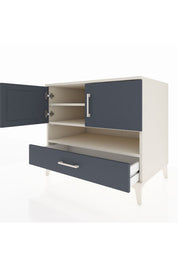 Kronos Şifonyer 3 Raflı Tek Çekmeceli 2 Kapaklı 88x59x80 Aytaşı-Antrasit