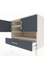 Kronos Şifonyer 3 Raflı Tek Çekmeceli 2 Kapaklı 88x59x80 Aytaşı-Antrasit