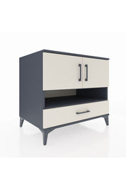 Kronos Şifonyer 3 Raflı Tek Çekmeceli 2 Kapaklı 88x59x80 Antrasit-Aytaşı