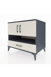 Kronos Şifonyer 3 Raflı Tek Çekmeceli 2 Kapaklı 88x59x80 Antrasit-Aytaşı