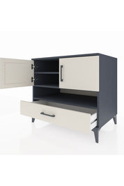 Kronos Şifonyer 3 Raflı Tek Çekmeceli 2 Kapaklı 88x59x80 Antrasit-Aytaşı