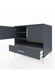 Kronos Şifonyer 3 Raflı Tek Çekmeceli 2 Kapaklı 88x59x80 Antrasit-Antrasit