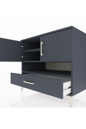 Kronos Şifonyer 3 Raflı Tek Çekmeceli 2 Kapaklı 88x59x80 Antrasit-Antrasit