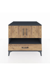 Kronos Şifonyer 3 Raflı Tek Çekmeceli 2 Kapaklı 88x59x80 Antrasit-Çam