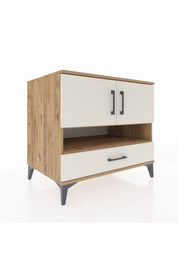 Kronos Şifonyer 3 Raflı Tek Çekmeceli 2 Kapaklı 88x59x80 Çam-Aytaşı