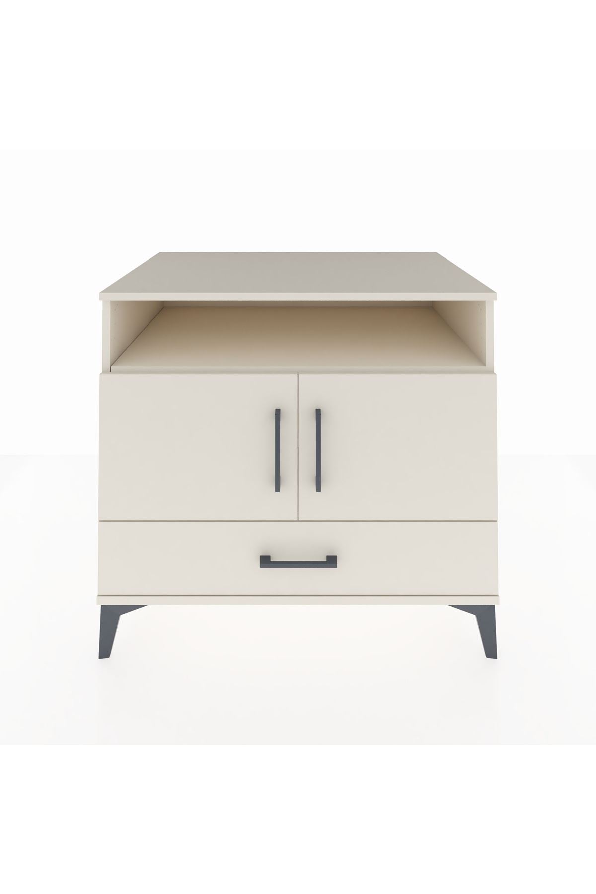 Kronos Şifonyer 3 Raflı Tek Çekmeceli 2 Kapaklı 88x59x80 Aytaşı-Aytaşı