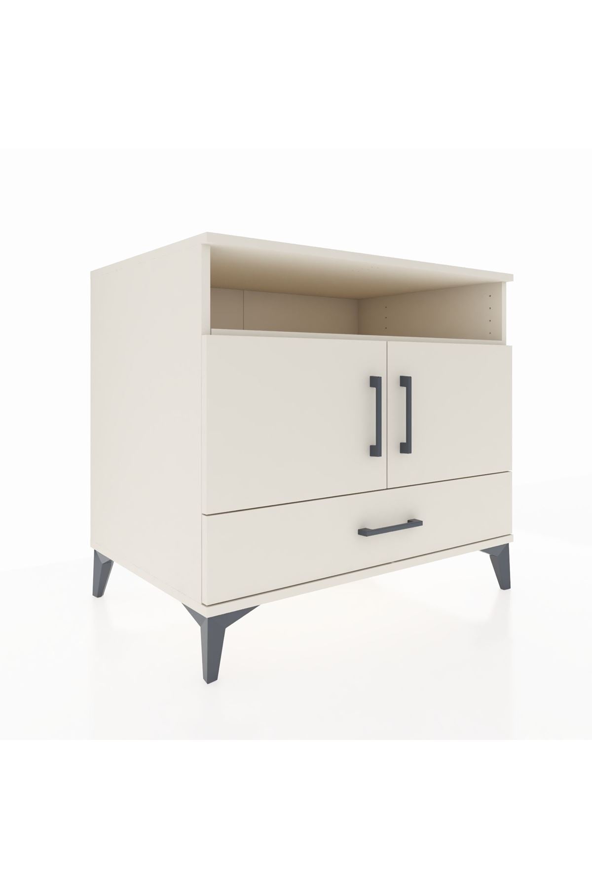 Kronos Şifonyer 3 Raflı Tek Çekmeceli 2 Kapaklı 88x59x80 Aytaşı-Aytaşı