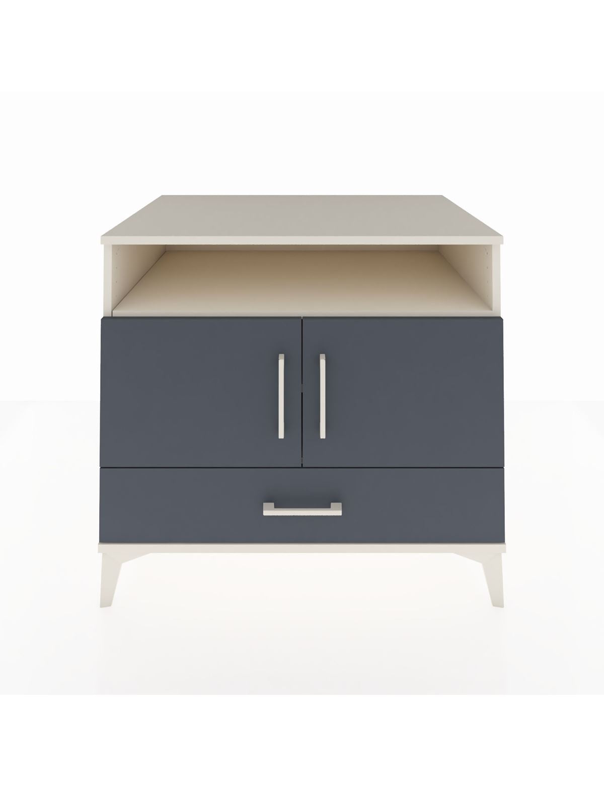 Kronos Şifonyer 3 Raflı Tek Çekmeceli 2 Kapaklı 88x59x80 Aytaşı-Antrasit