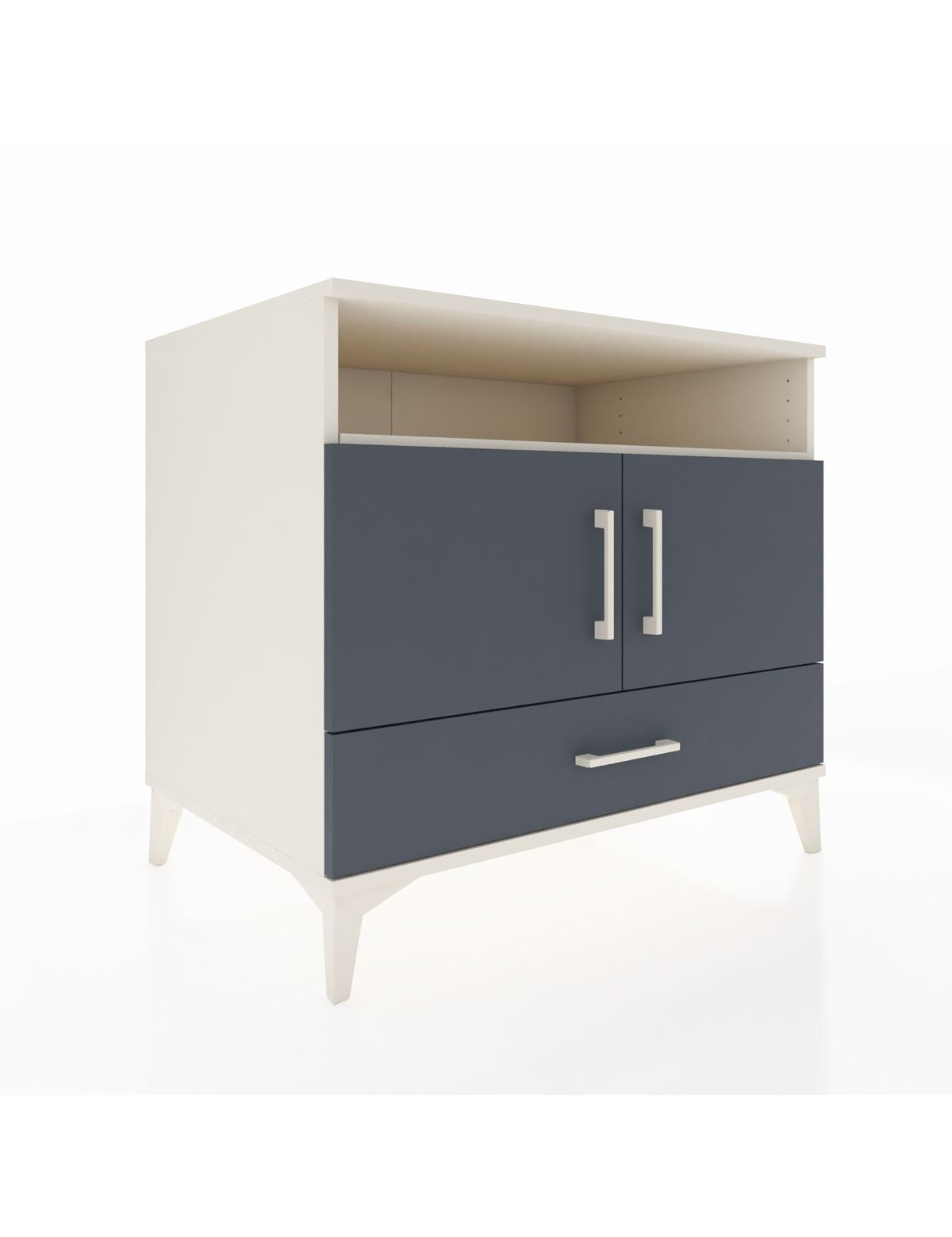 Kronos Şifonyer 3 Raflı Tek Çekmeceli 2 Kapaklı 88x59x80 Aytaşı-Antrasit