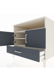 Kronos Şifonyer 3 Raflı Tek Çekmeceli 2 Kapaklı 88x59x80 Aytaşı-Antrasit