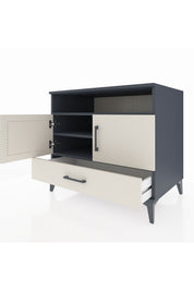 Kronos Şifonyer 3 Raflı Tek Çekmeceli 2 Kapaklı 88x59x80 Antrasit-Aytaşı