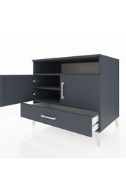 Kronos Şifonyer 3 Raflı Tek Çekmeceli 2 Kapaklı 88x59x80 Antrasit-Antrasit