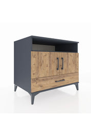 Kronos Şifonyer 3 Raflı Tek Çekmeceli 2 Kapaklı 88x59x80 Antrasit-Çam