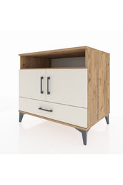 Kronos Şifonyer 3 Raflı Tek Çekmeceli 2 Kapaklı 88x59x80 Çam-Aytaşı