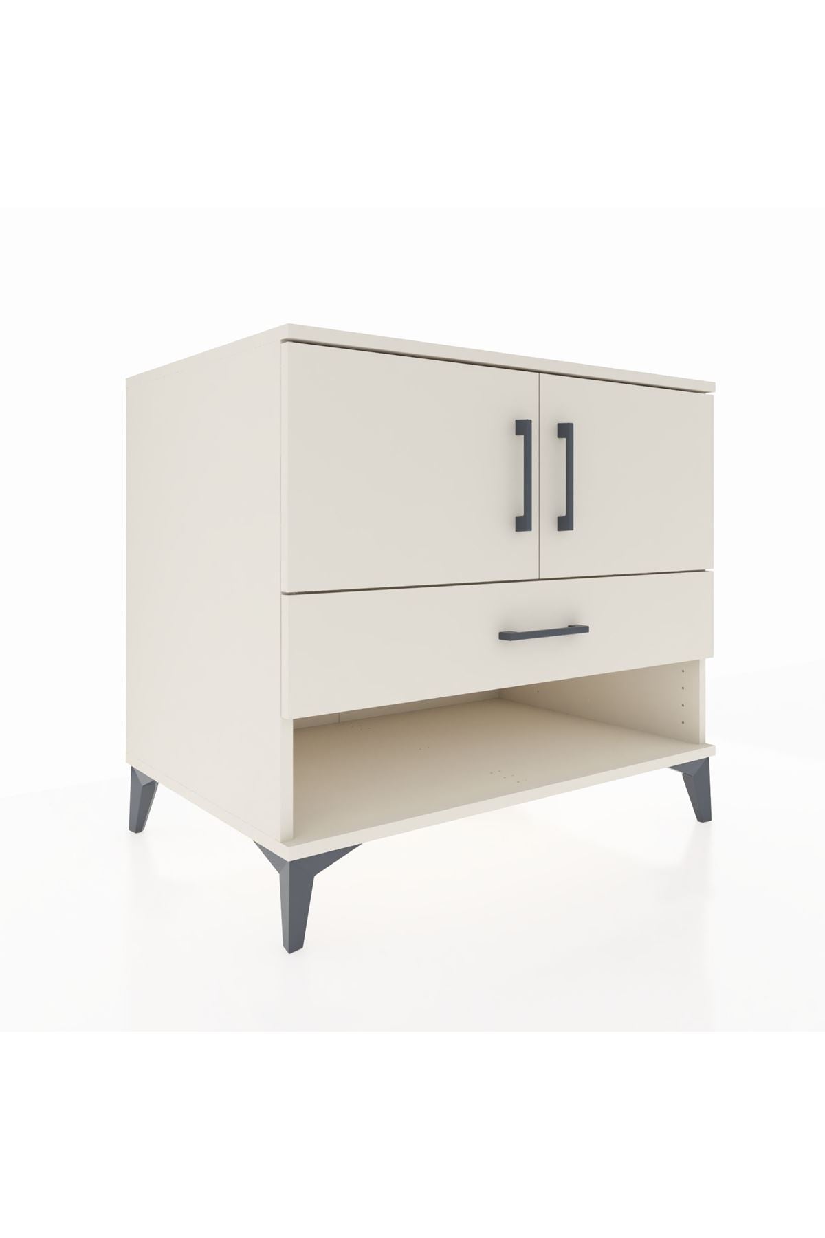 Kronos Şifonyer 2 Raflı Tek Çekmeceli 2 Kapaklı 88x59x80 Aytaşı-Aytaşı