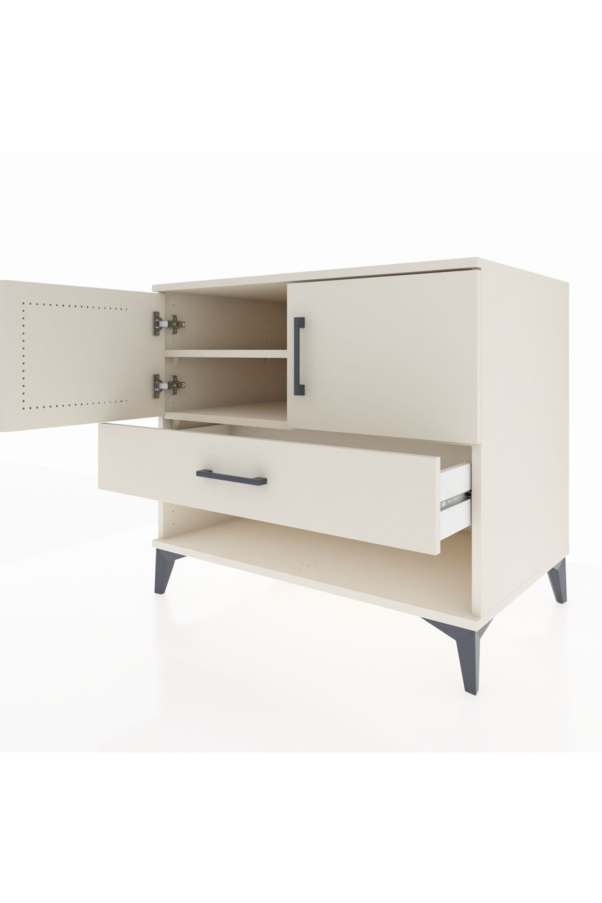 Kronos Şifonyer 2 Raflı Tek Çekmeceli 2 Kapaklı 88x59x80 Aytaşı-Aytaşı