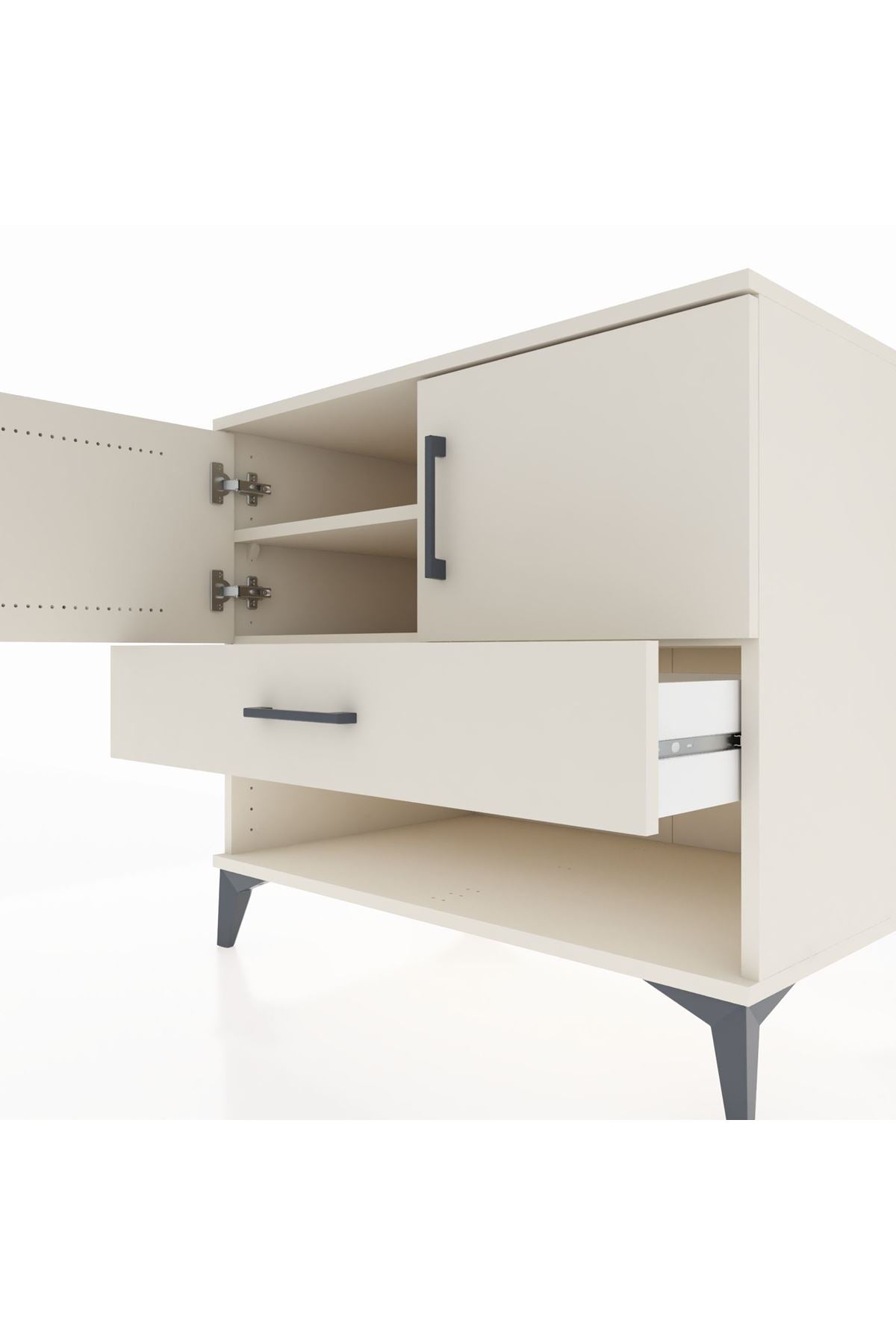 Kronos Şifonyer 2 Raflı Tek Çekmeceli 2 Kapaklı 88x59x80 Aytaşı-Aytaşı