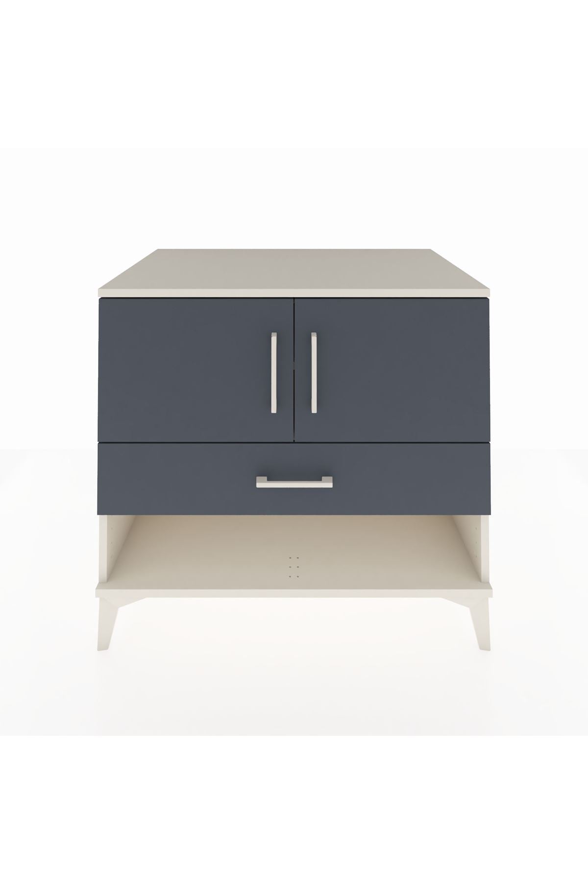 Kronos Şifonyer 2 Raflı Tek Çekmeceli 2 Kapaklı 88x59x80 Aytaşı-Antrasit