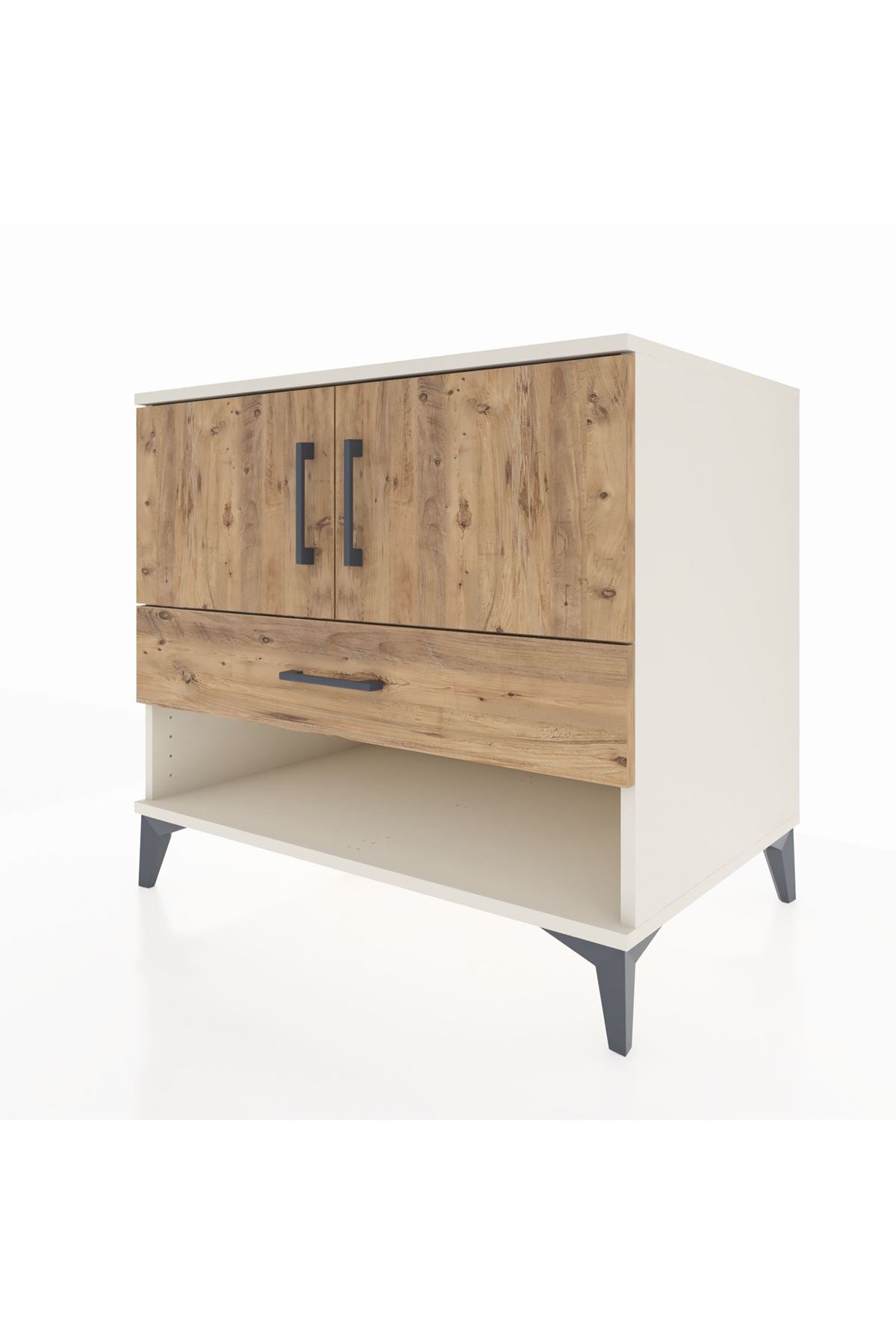 Kronos Şifonyer 2 Raflı Tek Çekmeceli 2 Kapaklı 88x59x80 Aytaşı-Çam