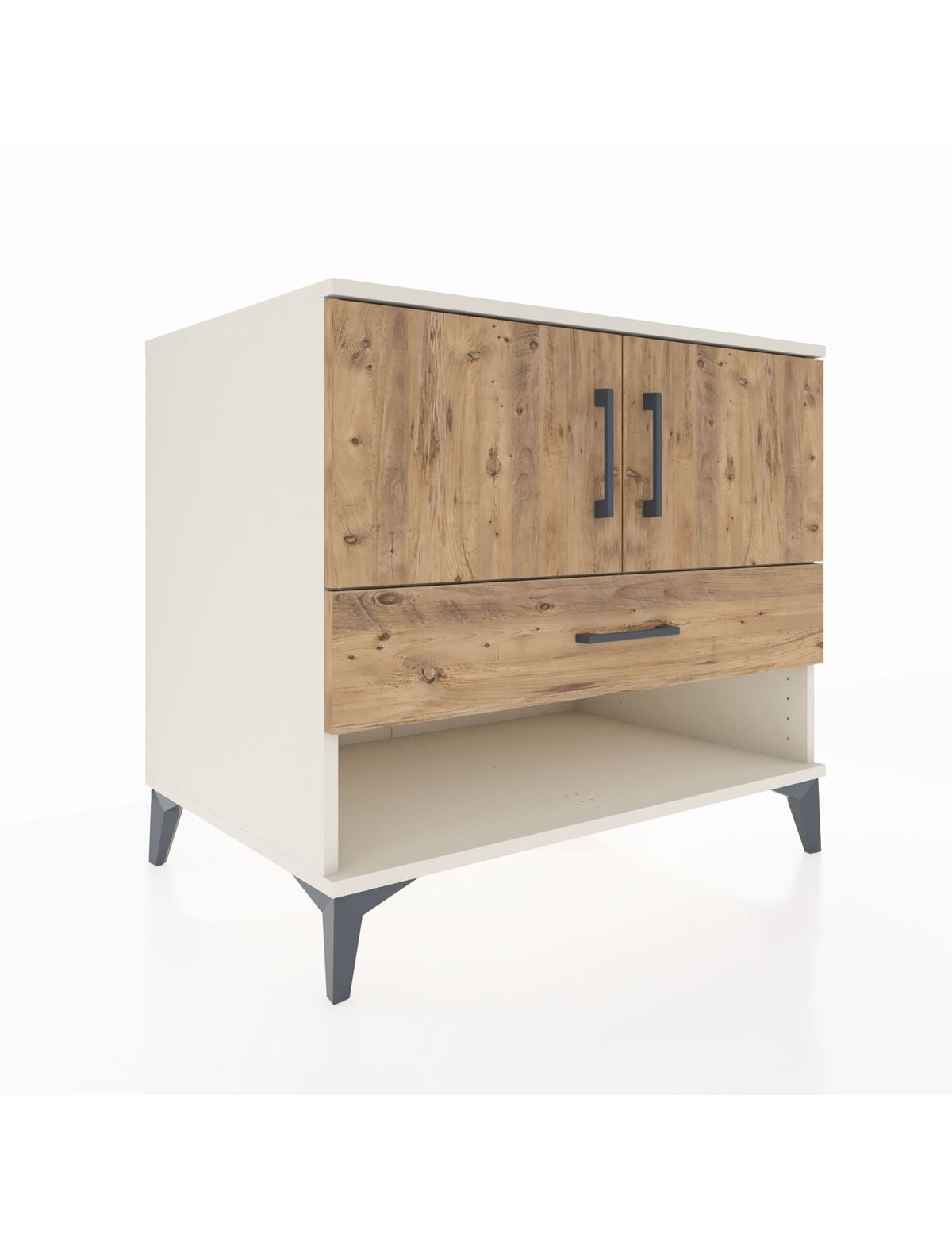 Kronos Şifonyer 2 Raflı Tek Çekmeceli 2 Kapaklı 88x59x80 Aytaşı-Çam