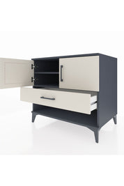 Kronos Şifonyer 2 Raflı Tek Çekmeceli 2 Kapaklı 88x59x80 Antrasit-Aytaşı