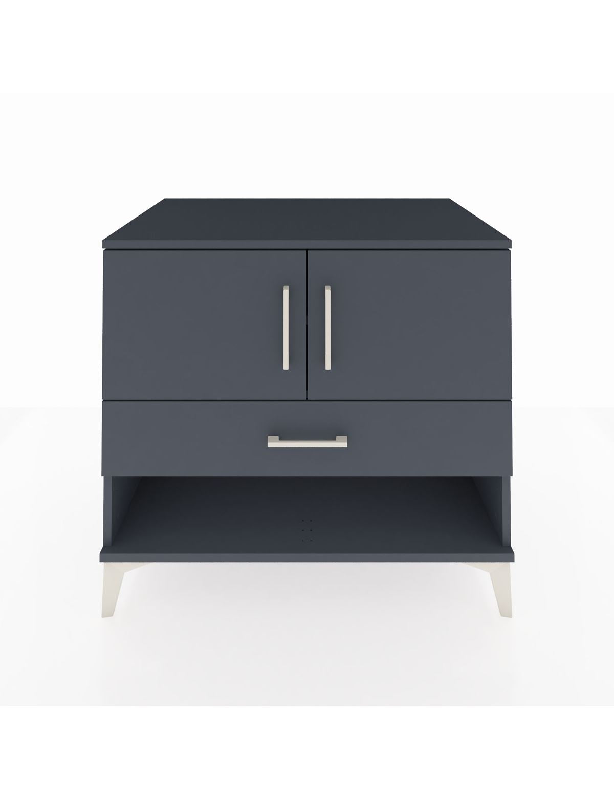 Kronos Şifonyer 2 Raflı Tek Çekmeceli 2 Kapaklı 88x59x80 Antrasit-Antrasit