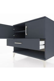 Kronos Şifonyer 2 Raflı Tek Çekmeceli 2 Kapaklı 88x59x80 Antrasit-Antrasit