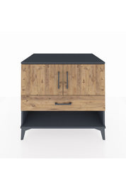 Kronos Şifonyer 2 Raflı Tek Çekmeceli 2 Kapaklı 88x59x80 Antrasit-Çam