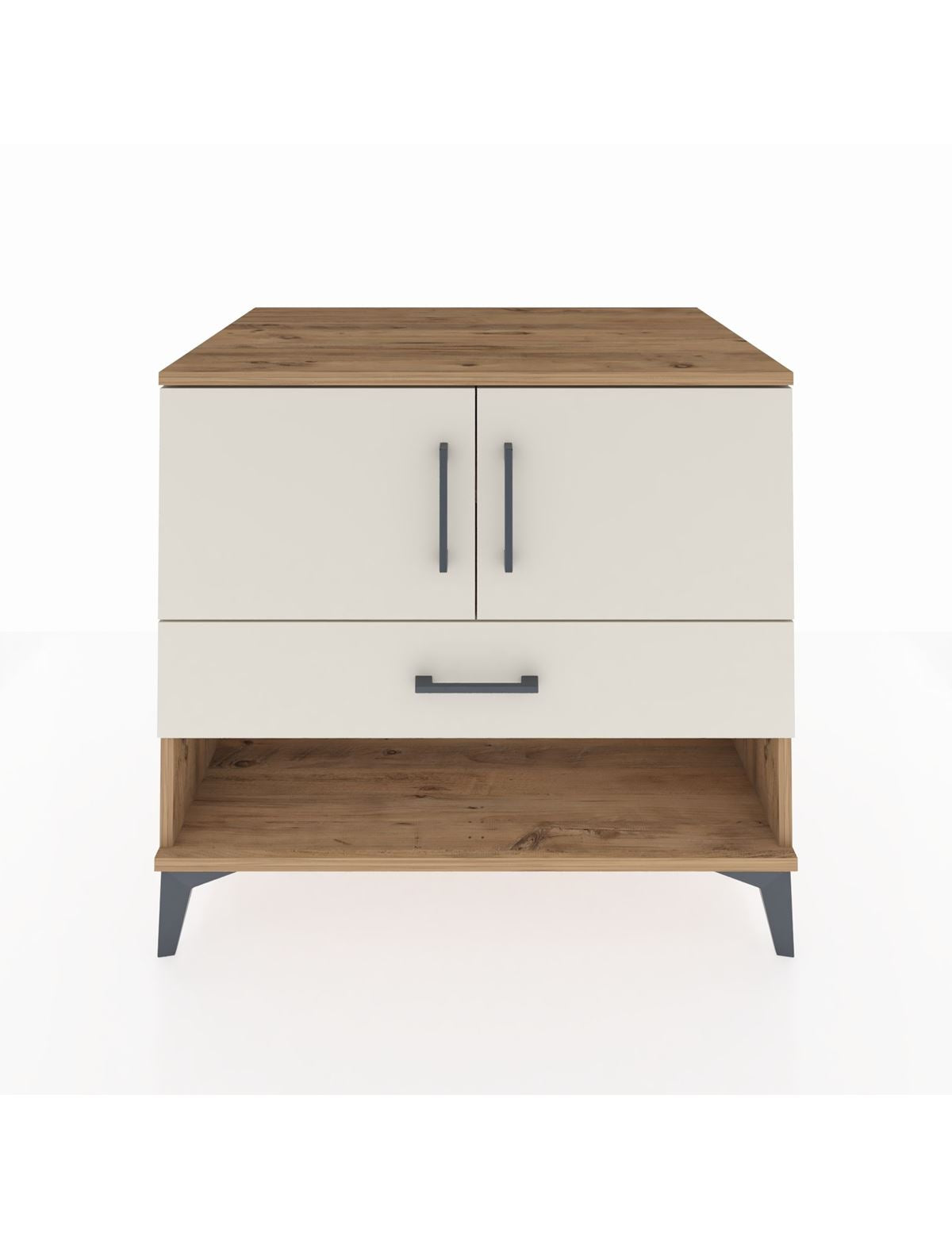 Kronos Şifonyer 2 Raflı Tek Çekmeceli 2 Kapaklı 88x59x80 Çam-Aytaşı