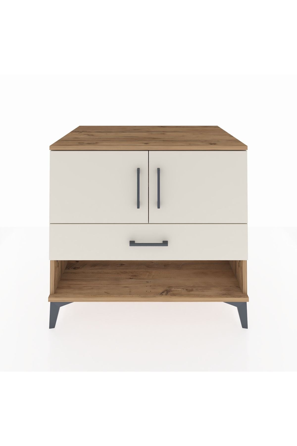 Kronos Şifonyer 2 Raflı Tek Çekmeceli 2 Kapaklı 88x59x80 Çam-Aytaşı