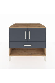 Kronos Şifonyer 2 Raflı Tek Çekmeceli 2 Kapaklı 88x59x80 Çam-Antrasit