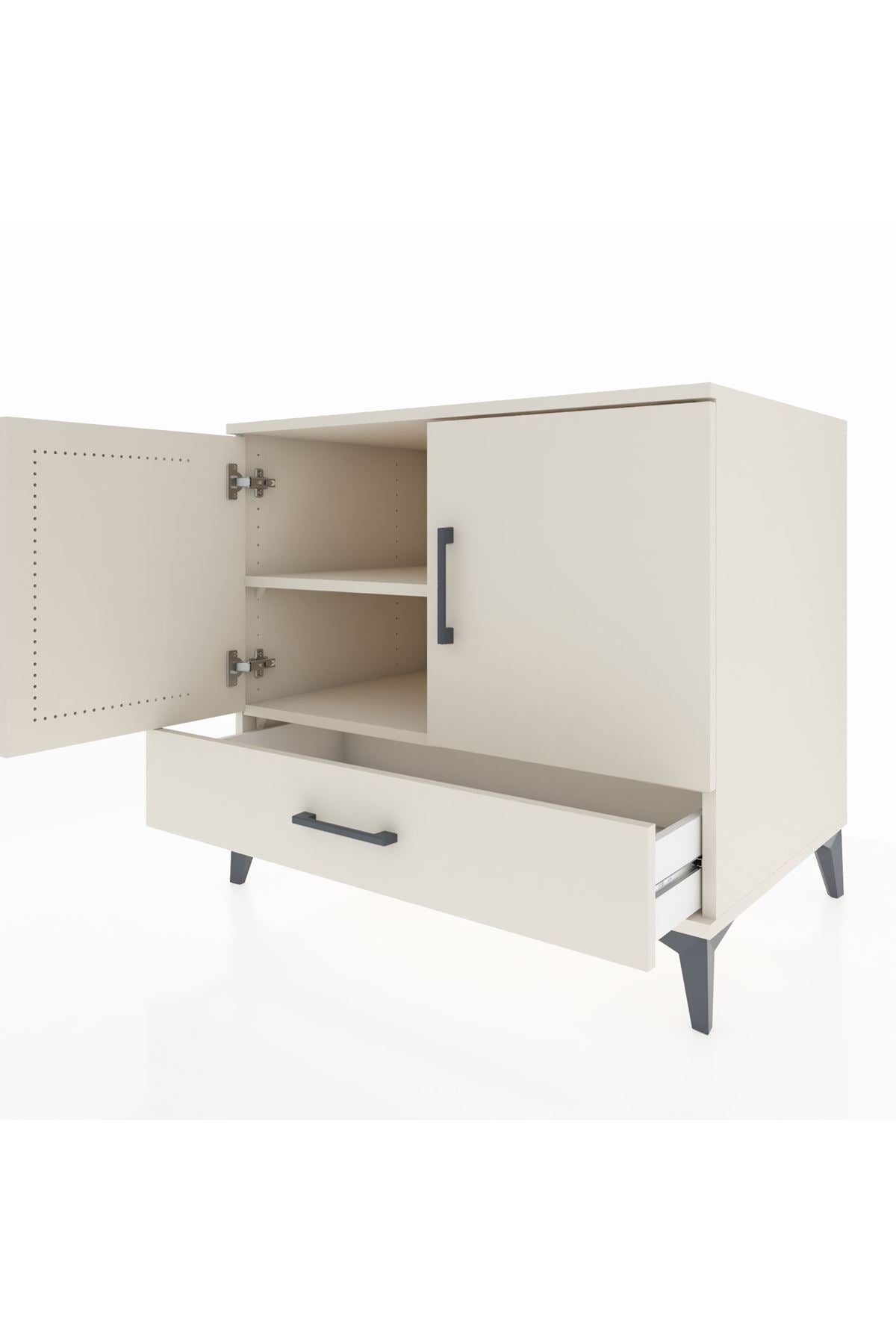 Kronos Şifonyer 2 Raflı Tek Çekmeceli 2 Kapaklı 88x59x80 Aytaşı-Aytaşı