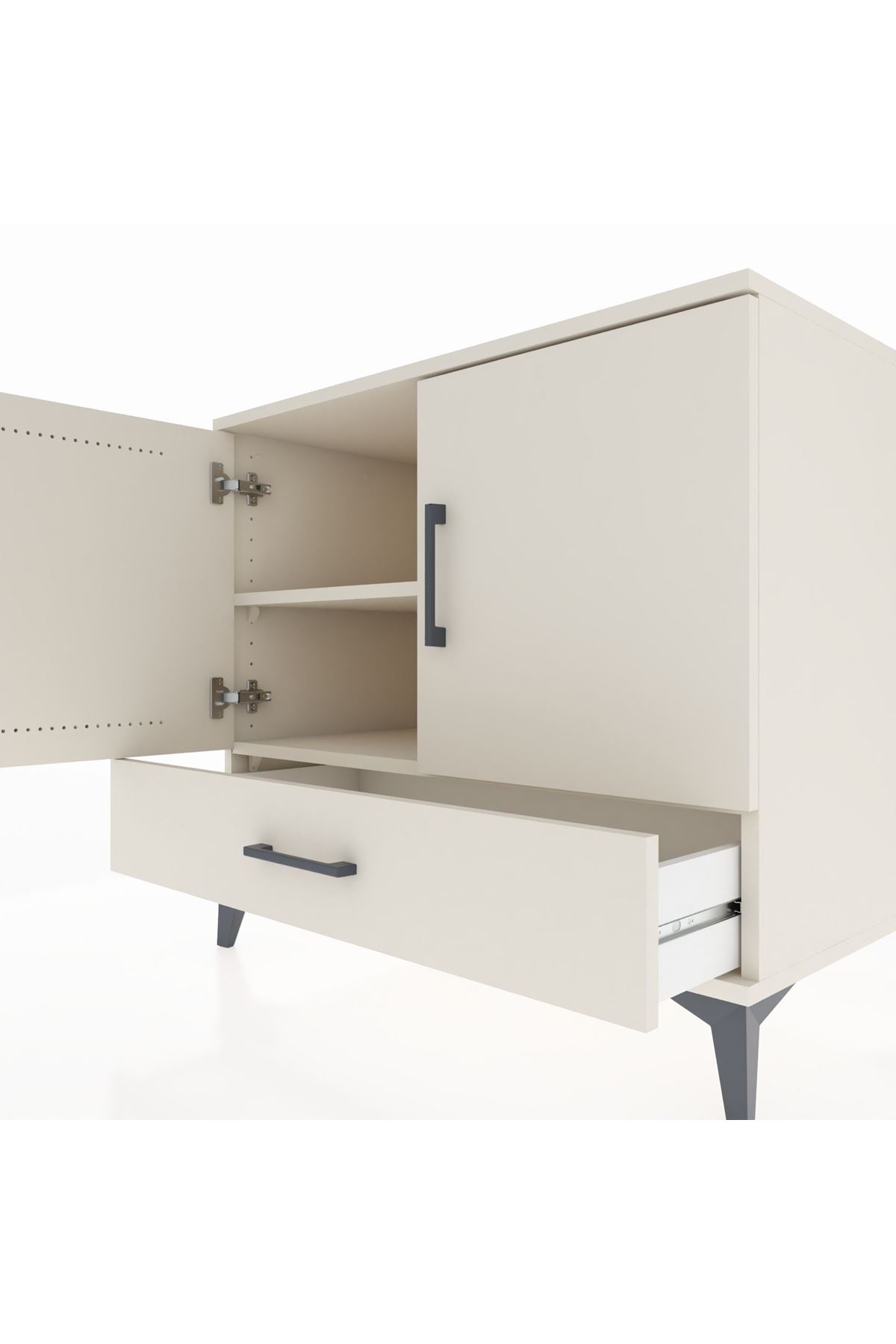 Kronos Şifonyer 2 Raflı Tek Çekmeceli 2 Kapaklı 88x59x80 Aytaşı-Aytaşı