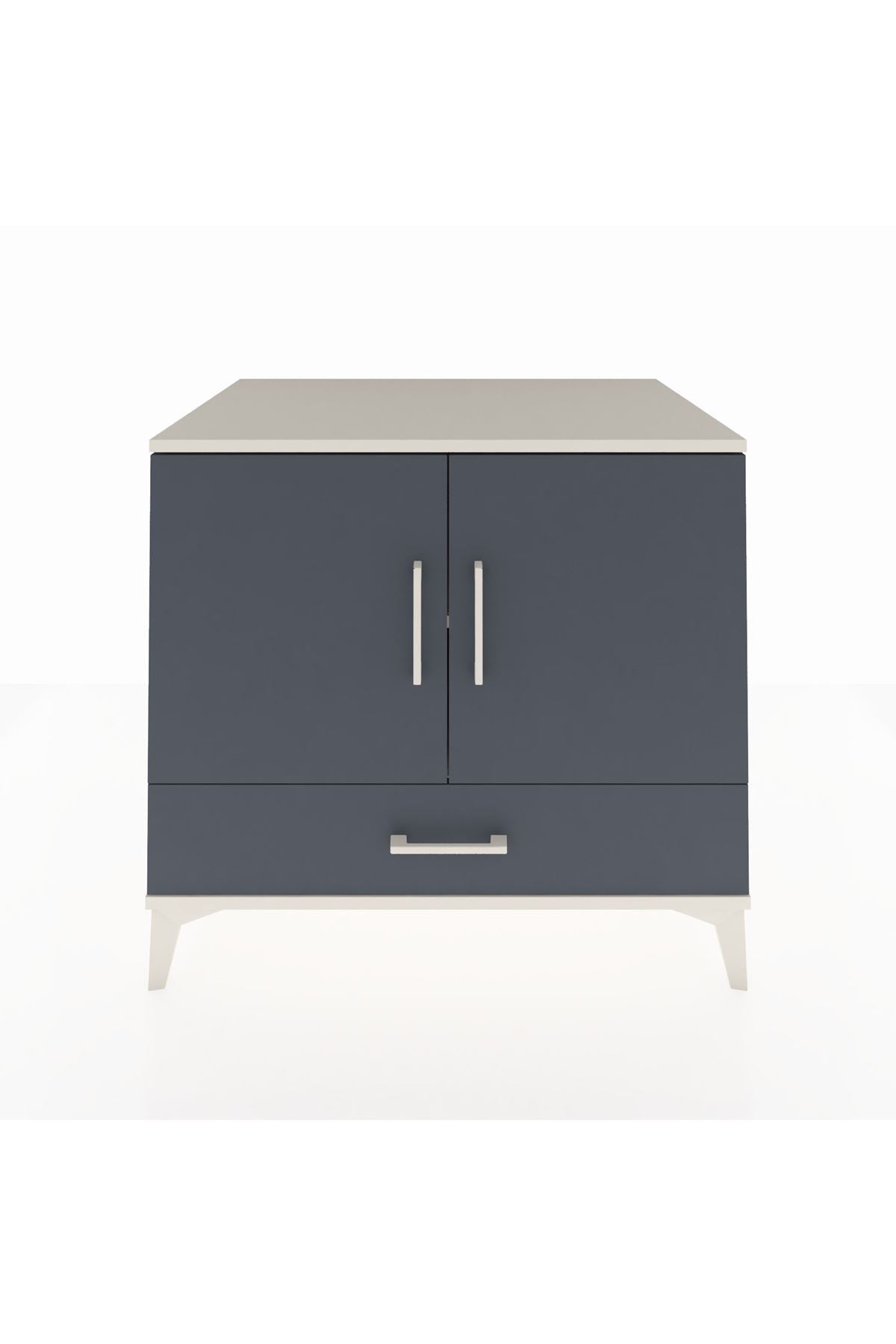 Kronos Şifonyer 2 Raflı Tek Çekmeceli 2 Kapaklı 88x59x80 Aytaşı-Antrasit