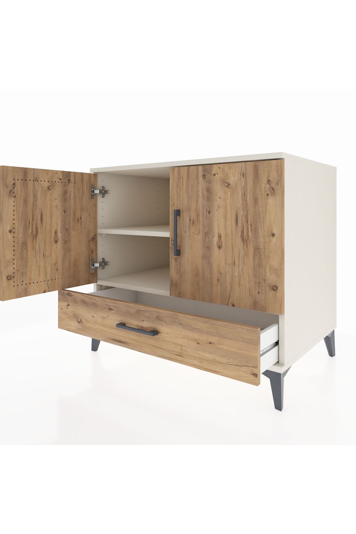 Kronos Şifonyer 2 Raflı Tek Çekmeceli 2 Kapaklı 88x59x80 Aytaşı-Çam