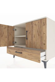 Kronos Şifonyer 2 Raflı Tek Çekmeceli 2 Kapaklı 88x59x80 Aytaşı-Çam