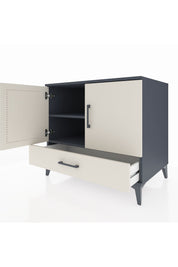 Kronos Şifonyer 2 Raflı Tek Çekmeceli 2 Kapaklı 88x59x80 Antrasit-Aytaşı