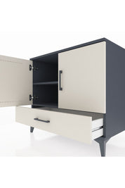 Kronos Şifonyer 2 Raflı Tek Çekmeceli 2 Kapaklı 88x59x80 Antrasit-Aytaşı