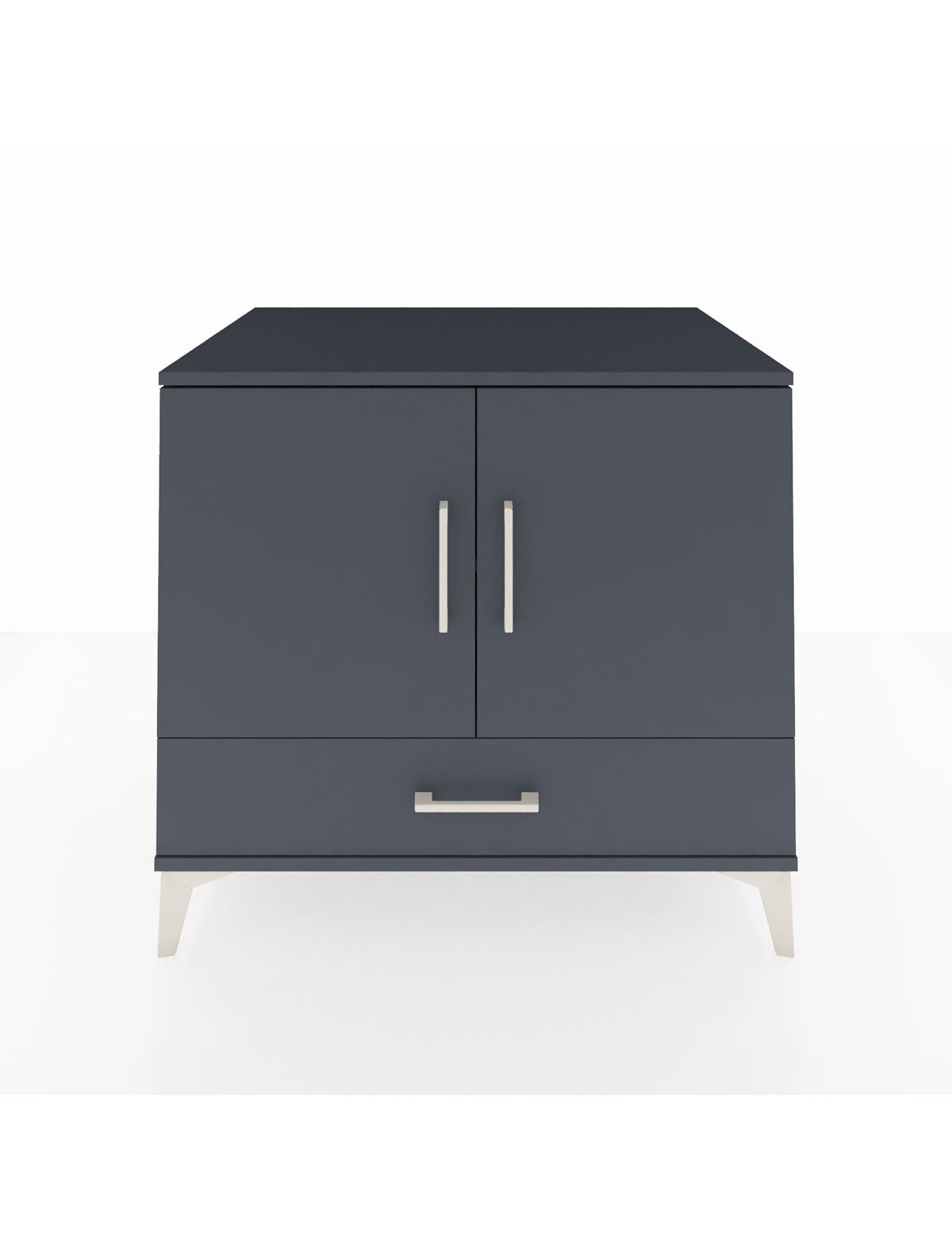 Kronos Şifonyer 2 Raflı Tek Çekmeceli 2 Kapaklı 88x59x80 Antrasit-Antrasit