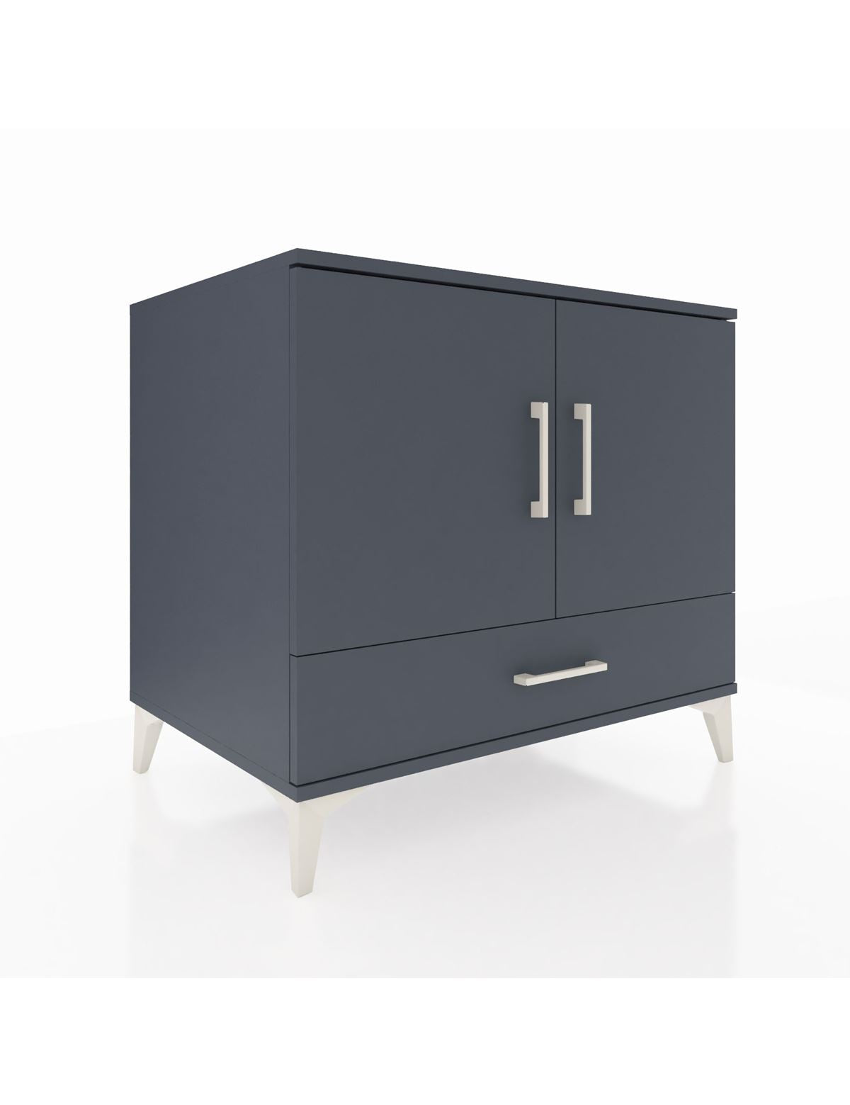 Kronos Şifonyer 2 Raflı Tek Çekmeceli 2 Kapaklı 88x59x80 Antrasit-Antrasit