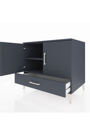 Kronos Şifonyer 2 Raflı Tek Çekmeceli 2 Kapaklı 88x59x80 Antrasit-Antrasit