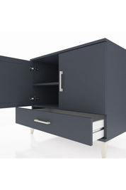 Kronos Şifonyer 2 Raflı Tek Çekmeceli 2 Kapaklı 88x59x80 Antrasit-Antrasit