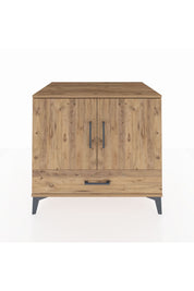 Kronos Şifonyer 2 Raflı Tek Çekmeceli 2 Kapaklı 88x59x80 Çam-Çam